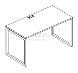 Мебель для персонала Стол письменный на металлокаркасе QUATTRO Б4 021 БП