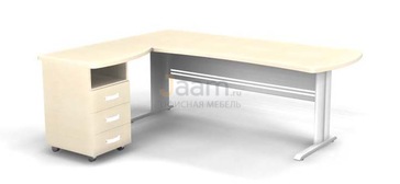 Мебель для персонала Угловое рабочее место на L-обр. каркасе левое B187/1
