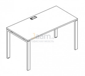 Мебель для персонала Стол письменный на металлокаркасе UNO Б1 005 БП