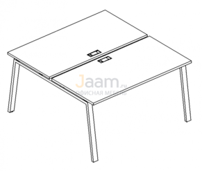Мебель для персонала Рабочая станция на металлокаркасе TRE Б3 173 БП