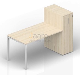 Мебель для персонала Стол с приставным шкафом Tower (меламиновый аутлет) STTPM148T112