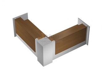 Стойка ресепшн Стойка угловая с 2-мя вырезами правая с подсветкой КВ 0813