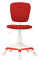 Кресло детское CH-W204/F красный 26-22 крестов. пластик подст.для ног пластик белый