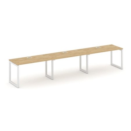 Рабочая станция 1 сторонняя SN-5O.ORS-041 (2940х700х750) (Тиквуд Светлый/Металл Белый)