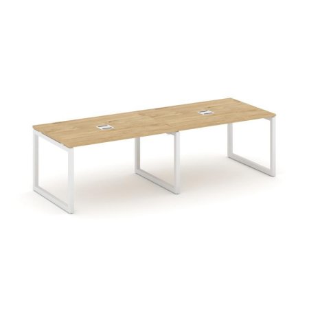Стол переговорный SN-5O.SPRG-012 (2360х980х750) (Тиквуд Светлый/Металл Белый)