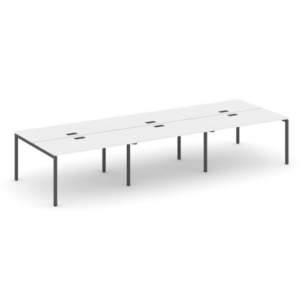 Рабочая станция 2-х сторонняя SN-4P.DRS-061 (2940х1232х750) (Белый/Металл Антрацит)