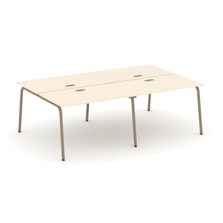 Рабочая станция 4 места ES.D.RS-4.2-LK (2360х1500х750) (Сатин/Металл Латте)