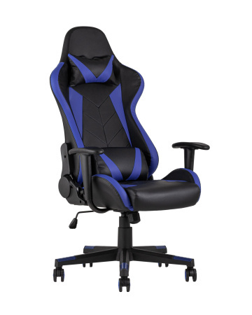 Кресло игровое TopChairs Gallardo синее (Геймерское кресло Gallardo синий)