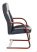 Кресло T-9923WALNUT-AV черный кожа полозья дерево коричневый