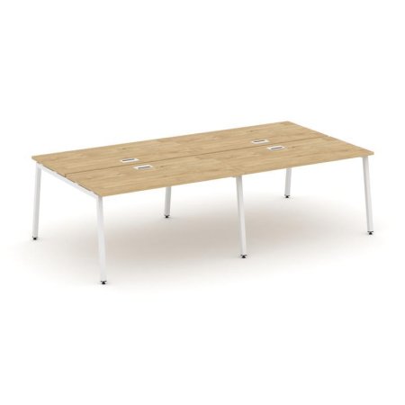 Рабочая станция 2-х сторонняя SN-4A.DRS-032 (2360х1232х750) (Тиквуд Светлый/Металл Белый)
