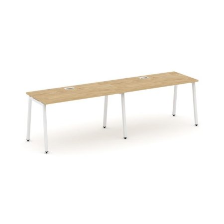 Рабочая станция 1 сторонняя SN-4A.ORS-003 (2760х600х750) (Тиквуд Светлый/Металл Белый)