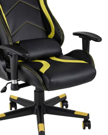 Кресло игровое TopChairs Cayenne желтое (Геймерское кресло Cayenne желтый)