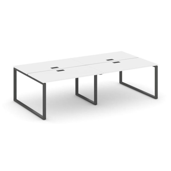 Рабочая станция 2-х сторонняя SN-6O.DRS-053 (2760х1632х750) (Белый/Металл Антрацит)