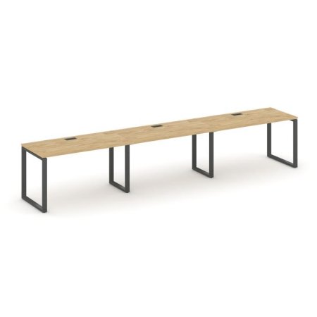 Рабочая станция 1 сторонняя SN-6O.ORS-042 (3540х700х750) (Тиквуд Светлый/Металл Антрацит)