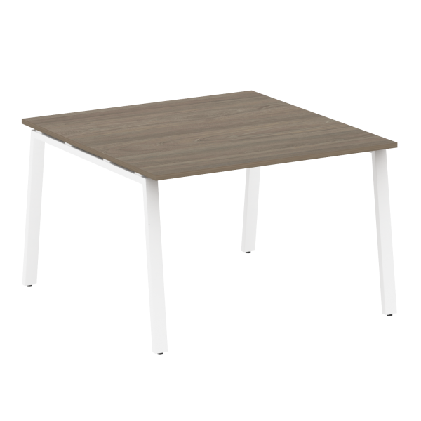 Стол для переговоров (1 столешница) на А-образном м/к Metal System Style БА.ПРГ-1.2 1200x1235x750 (Вяз/Белый металл)