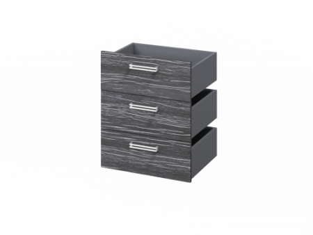Комплект из 3 ящиков, фасады ЛДСП FI-124.D 560x418x670