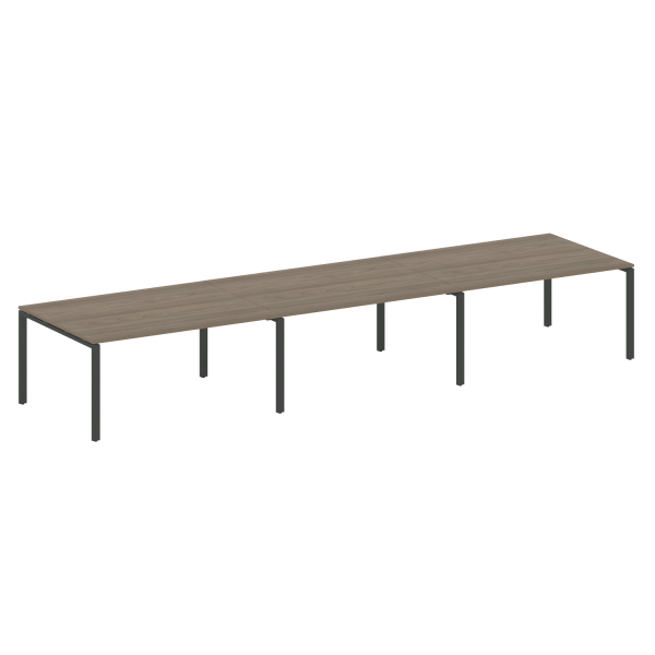 Переговорный стол 3 столешницы Metal System Style БП.ПРГ-3.4 4800x1235x750 (Вяз/Антрацит металл)