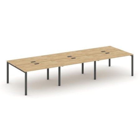 Рабочая станция 2-х сторонняя SN-6P.DRS-074 (4740х1432х750) (Тиквуд Светлый/Металл Антрацит)