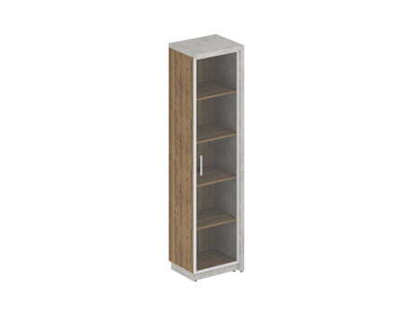 Шкаф (Комплект № 8 Wood&Stone СФ-534502 + СФ-535505 537x454x2083 (Дуб Чарльстон/Бетон Чикаго)