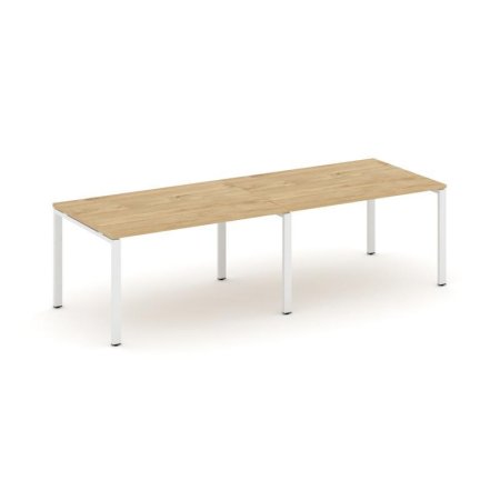Стол переговорный SN-6P.SPRG-012.3 (2360х980х750) (Тиквуд Светлый/Металл Белый)
