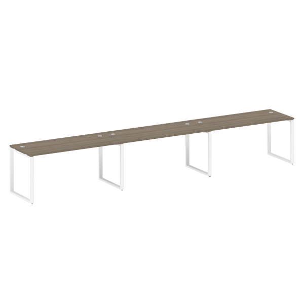 Рабочая станция Metal System Style БО.СМ-3.4 4800x720x750 (Вяз/Белый металл)
