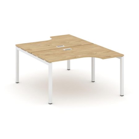 Рабочая станция эргономичная SN-5P.DRPA-011 (1380х1432/1992х750) (Тиквуд Светлый/Металл Белый)
