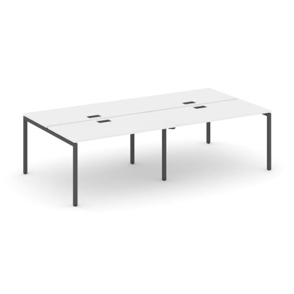 Рабочая станция 2-х сторонняя SN-4P.DRS-033 (2760х1232х750) (Белый/Металл Антрацит)