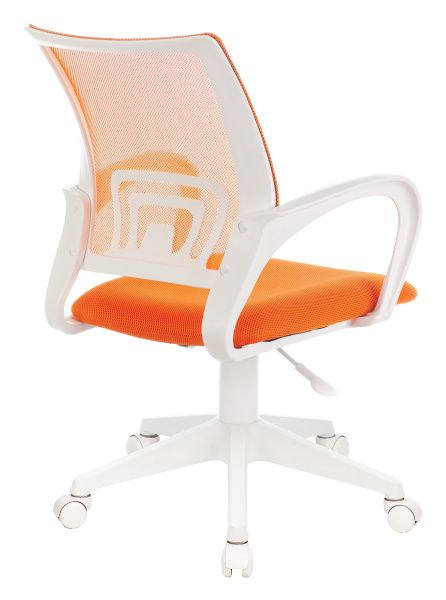 Кресло CH-W695NLT оранжевый TW-38-3 TW-96-1 сетка/ткань крестов. пластик пластик белый