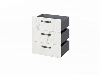 Комплект из 3 ящиков, фасады ЛМДФ FB-124.G 560x418x670
