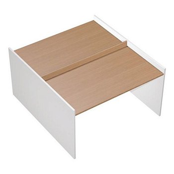 Рабочая станция на опорах ДСП (2х160) Profiquadro КВ 1406 БВ 1650x1570x835