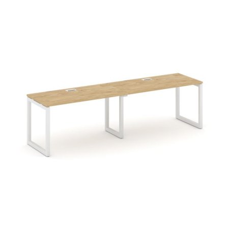 Рабочая станция 1 сторонняя SN-5O.ORS-024 (3160х800х750) (Тиквуд Светлый/Металл Белый)