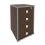 Тумба подкатная 4 ящ. Style Л.ТМ-4 420x450x714