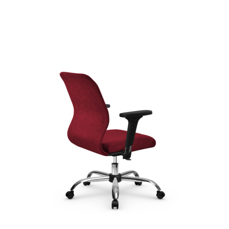 Кресло для руководителя Метта SU-Mr-4(Vivaldi)/подл.200/осн.006 (Красный)