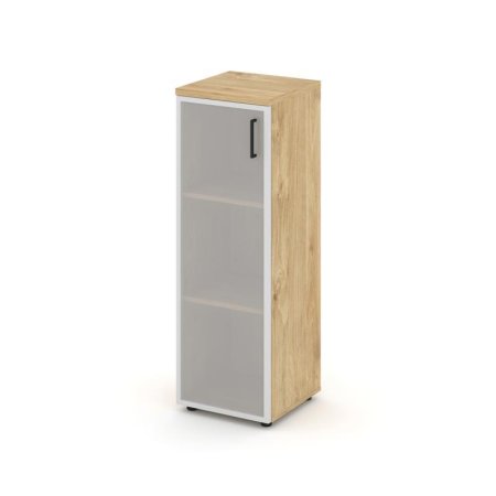 Шкаф средний узкий SN.STU-206(L) (400х400х1203) (Тиквуд Светлый/Сатин)