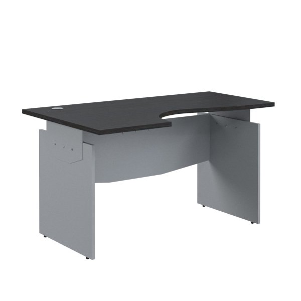 Стол эргономичный левый Offix-new OCET 149L 1400x860x750 (Легно темный/металлик)