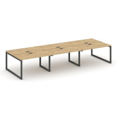 Рабочая станция 2-х сторонняя SN-5O.DRS-071 (2940х1432х750) (Тиквуд Светлый/Металл Антрацит)