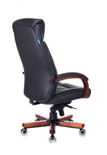 Кресло руководителя T-9922WALNUT черный кожа крестов. металл/дерево