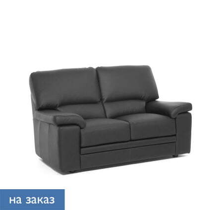 ELLA ДИВАН 2 МЕСТ.КОЖА (ЧЕРНЫЙ)