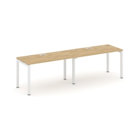 Рабочая станция 1 сторонняя SN-5P.ORS-024 (3160х800х750) (Тиквуд Светлый/Металл Белый)