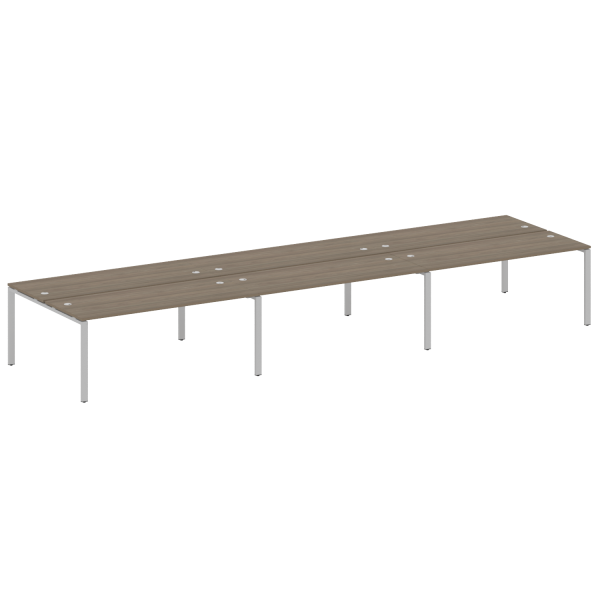 Рабочая станция на 6 раб. мест Metal System Style БП.СМ-6.5 5400x1475x750 (Вяз/Серый металл)