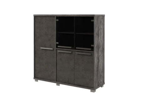 Шкаф трехсекционный с гардеробом, левый Vestar Z-33-01л 1556x500x1538 (Сосна Пасадена/Бетон Чикаго)