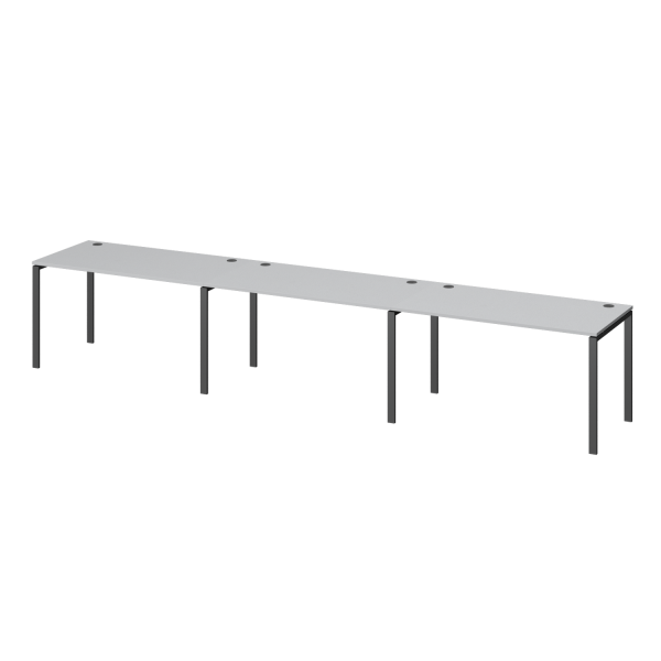 Бенч линейный на 3 рабочих места Арго-М АМБЛ-005-3 5400x730x760 (Серый/Антрацит)