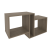 Полка навесная Style Л.ПНС-1 1000x336x540