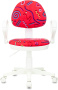 Кресло детское KD-3/WH/ARM розовый Sticks 05 крестов. пластик пластик белый