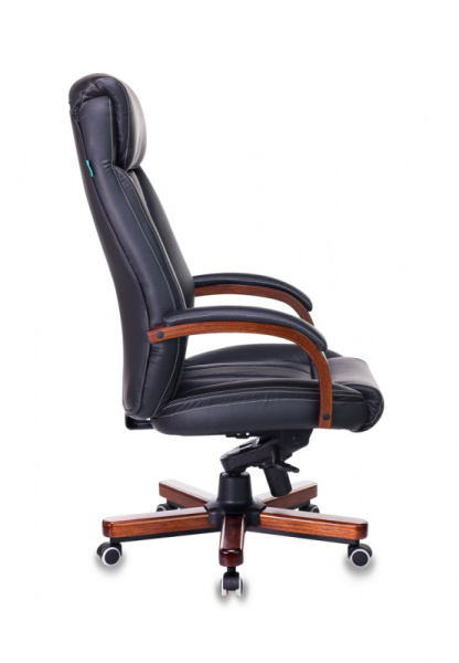 Кресло руководителя T-9922WALNUT черный кожа крестов. металл/дерево